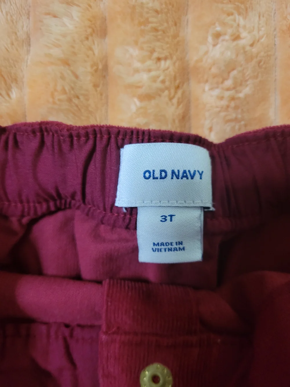 Old Navy Burgundy Corduroy Button-Front Girls' Skirt